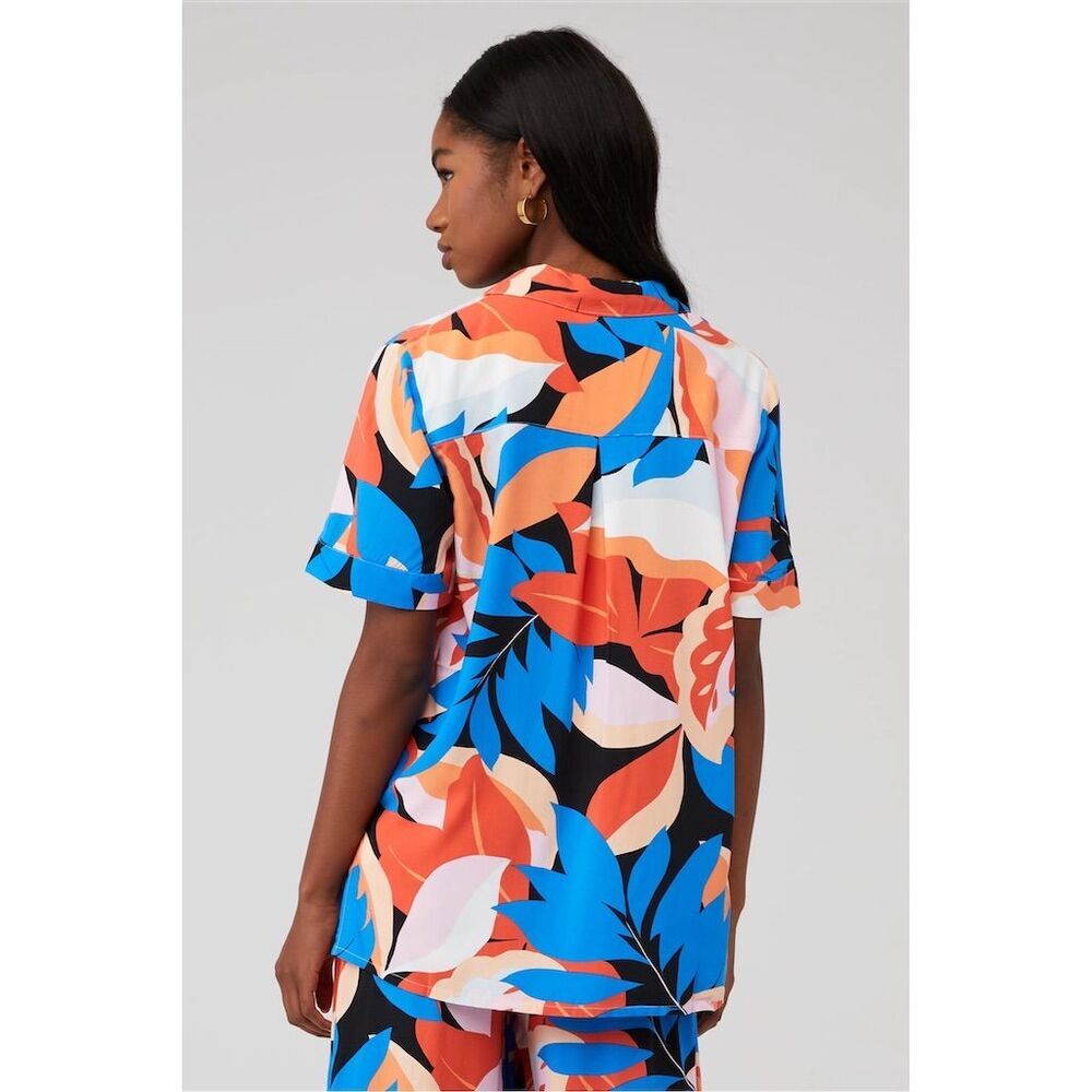 NWT MINKPINK Women's Lukas Button-Up Shirt Standard Size S Tropical Floral - Picture 3 of 10
